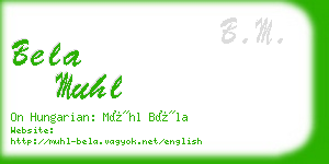 bela muhl business card